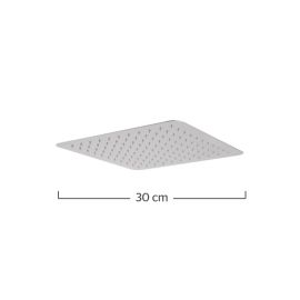 Urrea Regadera de plato Super Slim cuadrada 30 cm sin brazo