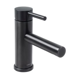 Urrea Monomando corto para lavabo INOX negro