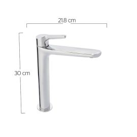 Urrea Monomando alto para lavabo MEDAMEDA cromo