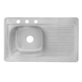 Tarja de acero inoxidable con escurridor, instalación Empotrar.