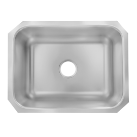 Tarja de acero inoxidable, instalación Submontar.