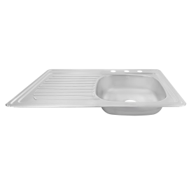 Tarja de acero inoxidable con escurridor, instalación Empotrar.