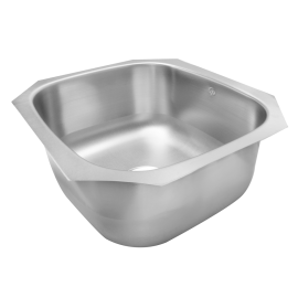 Tarja de acero inoxidable, instalación Submontar.